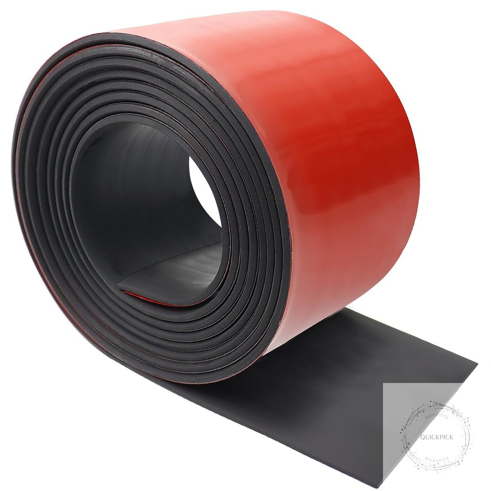 Neoprene Rubber Strips, Self Adhesive Solid Rubber Sheets Rolls for Pads, Crafts