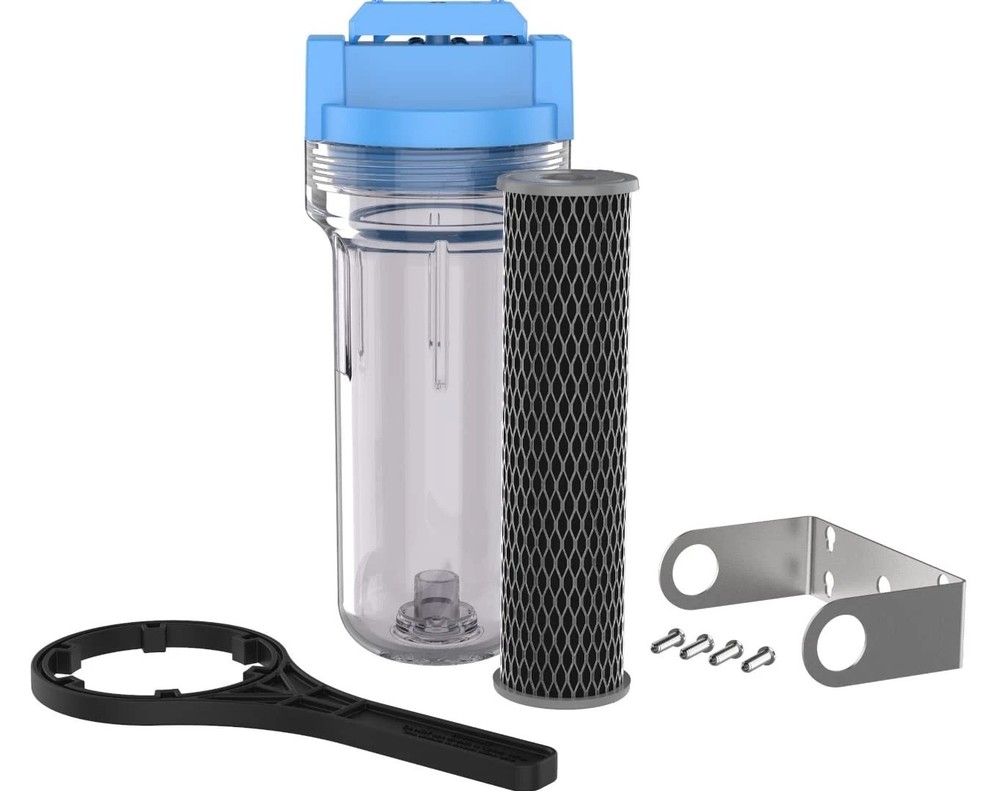 Pentair OMNIFilter U25 Filter System, 10" Standard 1-(Pack), clear / blue