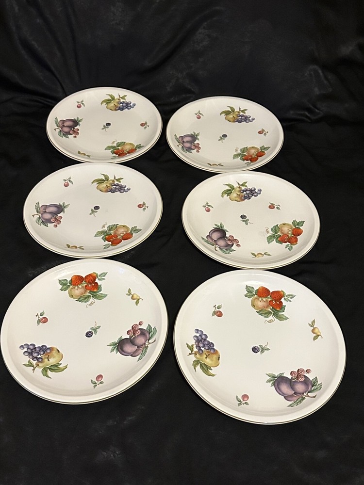 Fruit Sprays sterling (coup shape) pattern by Wedgewood. Setting for 6