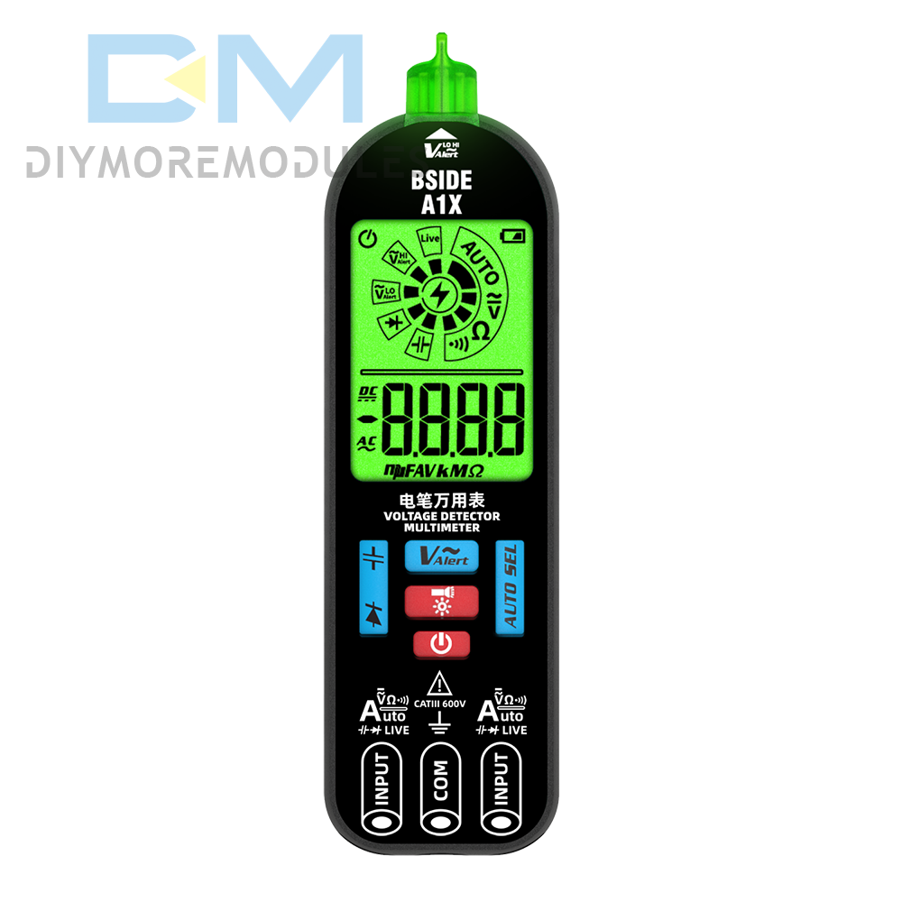 BSIDE A1X Digital Multimeter 1999 Counts AC/DC Voltage Tester Resistance Meter