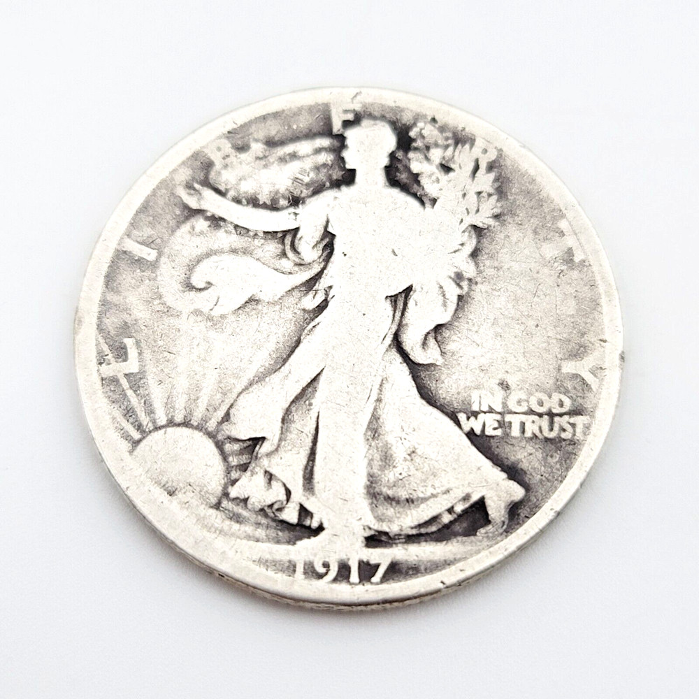 1917 50 Cent Walking Liberty Silver Half Dollar