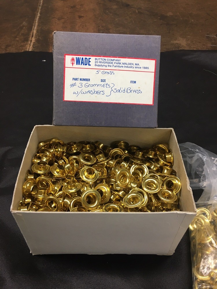 Brass Grommets and Washers, Rolled Rim # 3, + / -5 GROSS