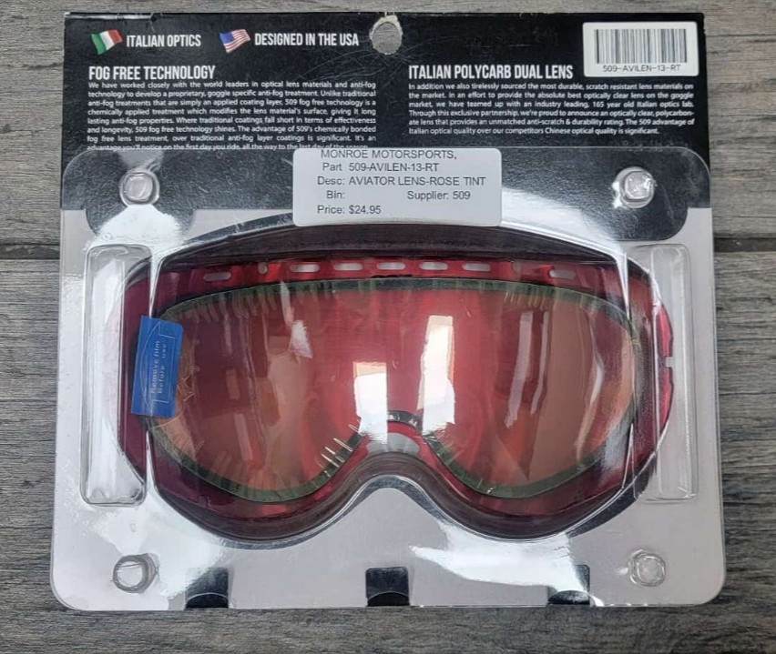 509 AVIATOR REPLACEMENT LENS- ROSE TINT