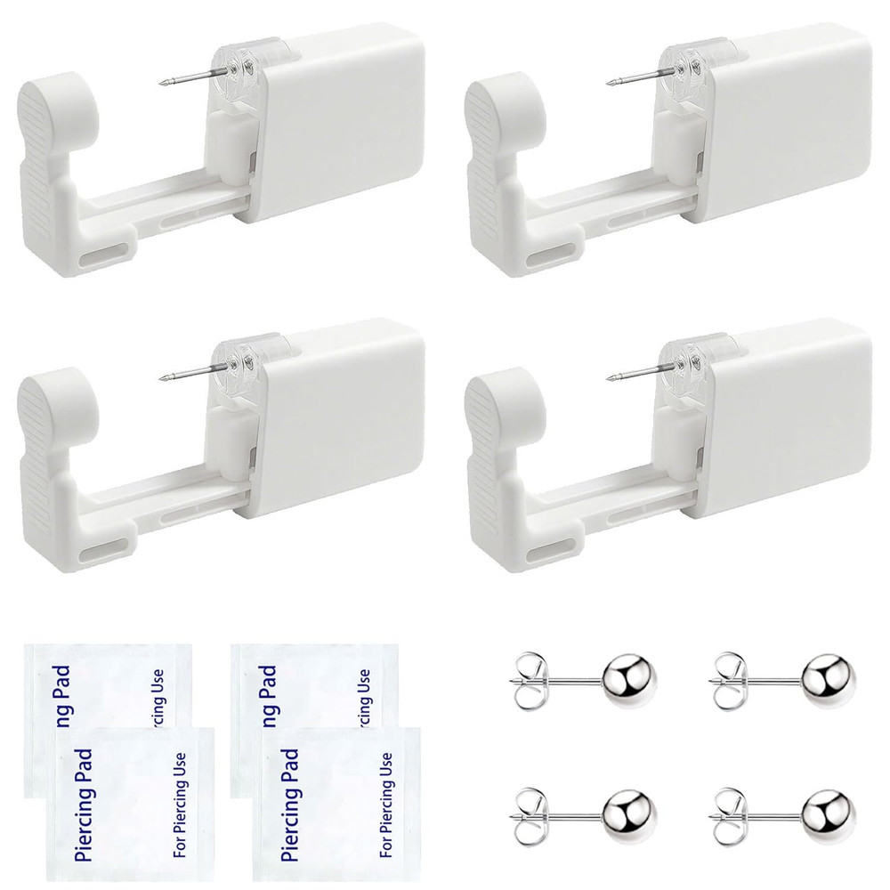 Ear Piercing Kit Disposable Ear Piercing Kit with Multi-Sized CZ Earring Studs E