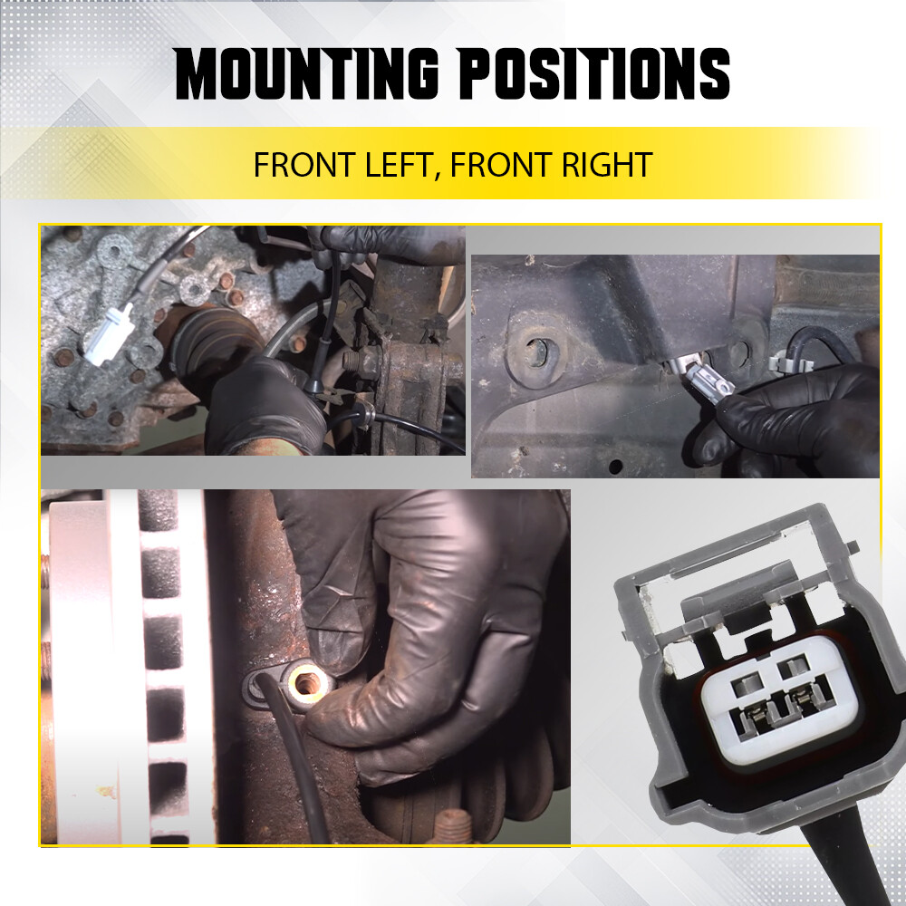 2PCS ABS Wheel Speed Sensor Front Left & Right Side For Nissan Rogue 2014-2020