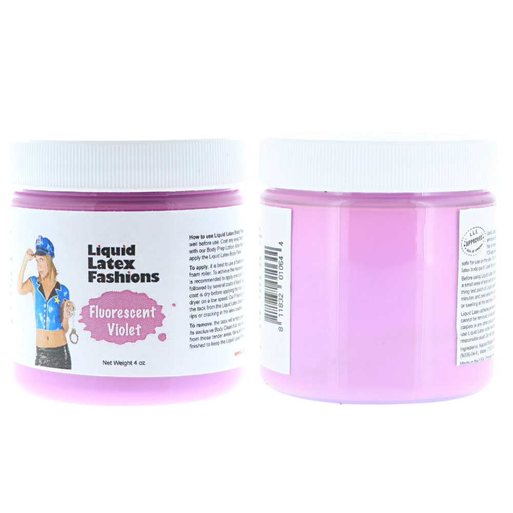 Fluorescent Violet Liquid Latex Body Paint - 4 oz