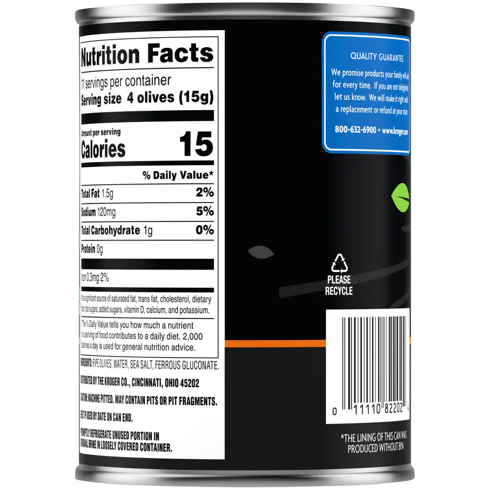 KG Large Pitted Ripe Black Olives 6 oz - 5 Pack