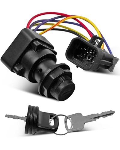 87-897716K01 Boat Engine 3 Position Ignition Key Switch with Harness