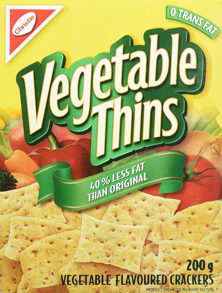 Christie Vegetable Thins, 40% Less Fat, Crackers, 200g/7oz., (Imported from...