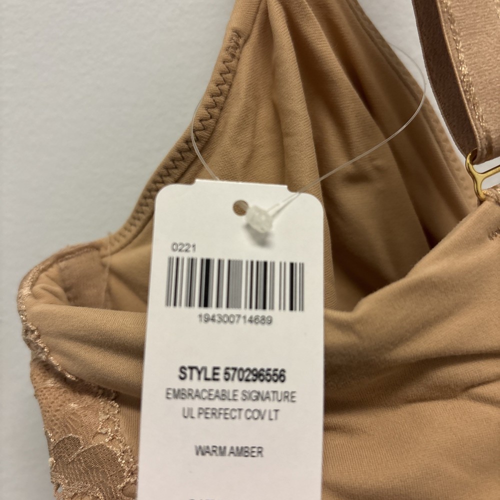 NWT CHOOSE SIZE Soma Bra Embracable Unlined Perfect Coverage LT Warm Amber