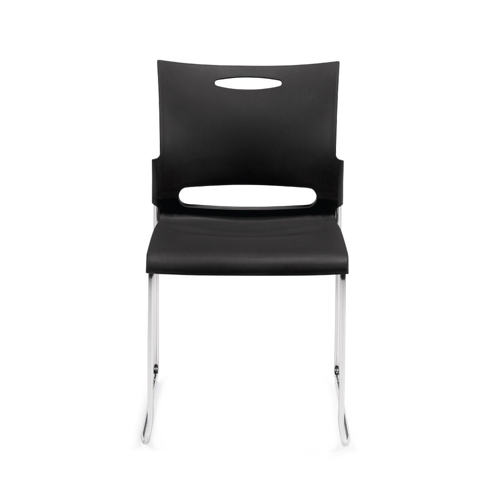 GOF 36" Modern & Durable Espresso Round Table Set w/ 2 Stackable Chairs