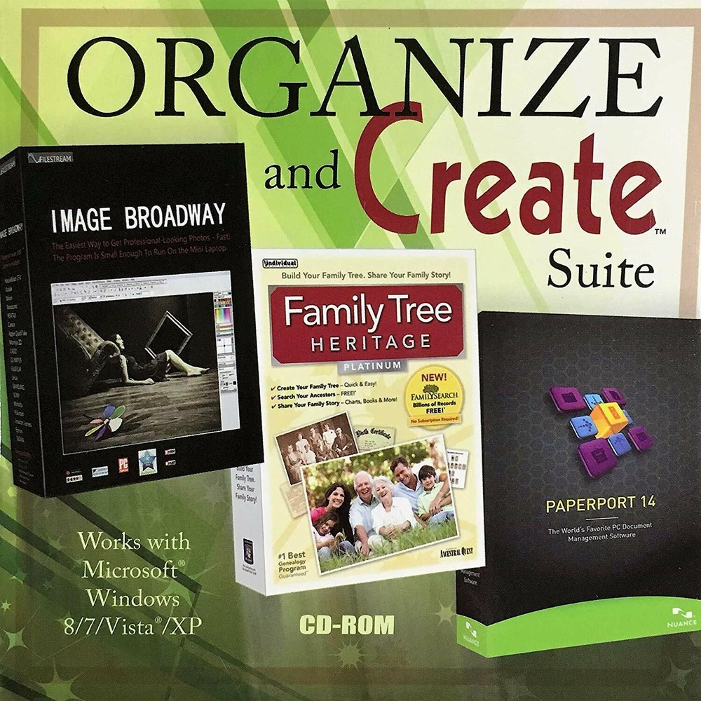 Organize and Create Software Suite - Image Broadway - Family Tree - Paperport 14