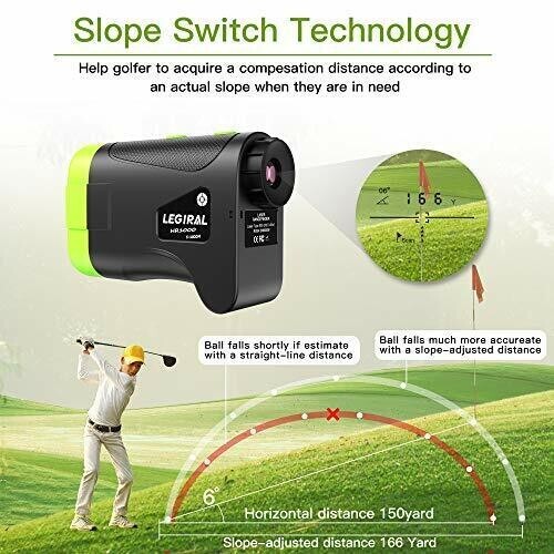 Golf Rangefinder, 1100 Yards Range Laser Rangefinder with Slope, Speed,...
