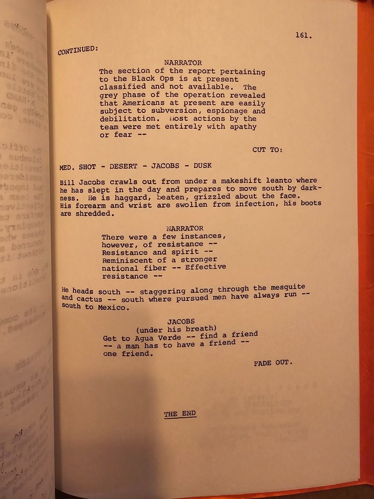 Extreme Prejudice Original Film Script 1987 - John Milius