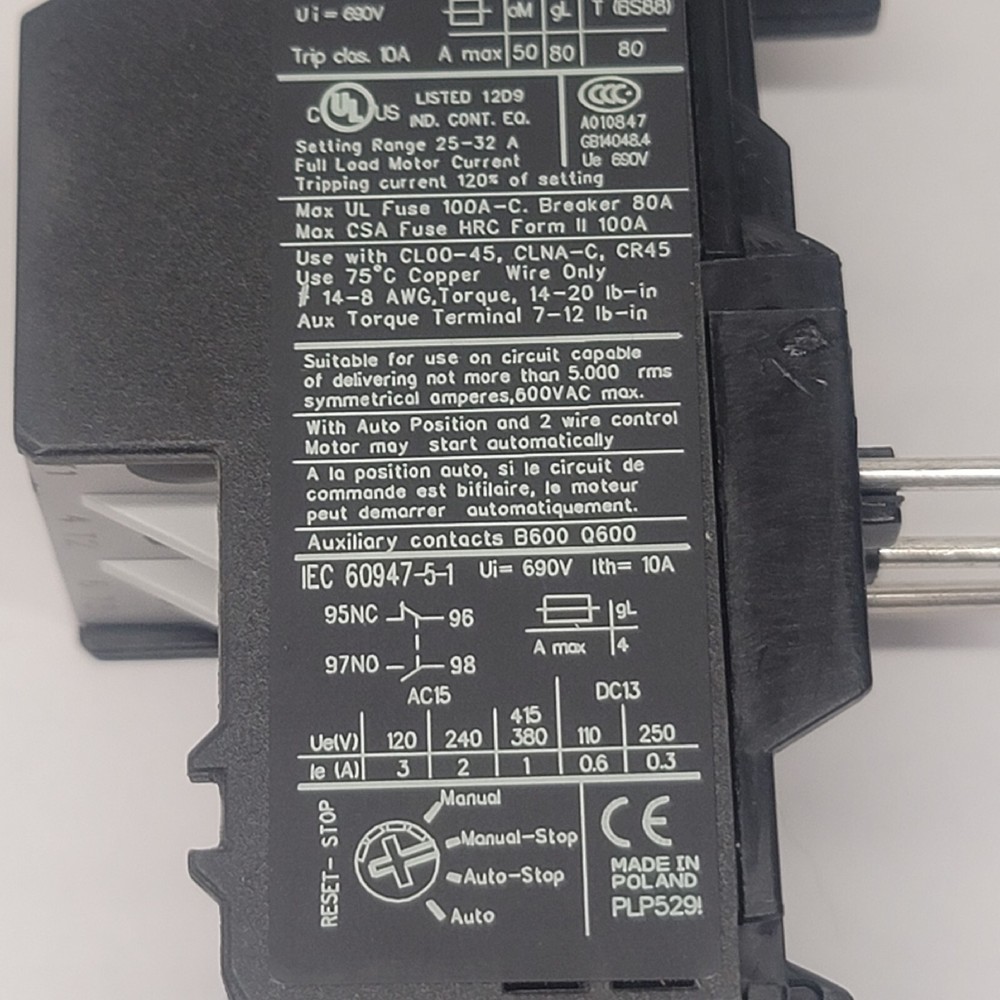 GENERAL ELECTRIC RT1V / RT1V OVERLOAD RELAY (NEW IN BOX)