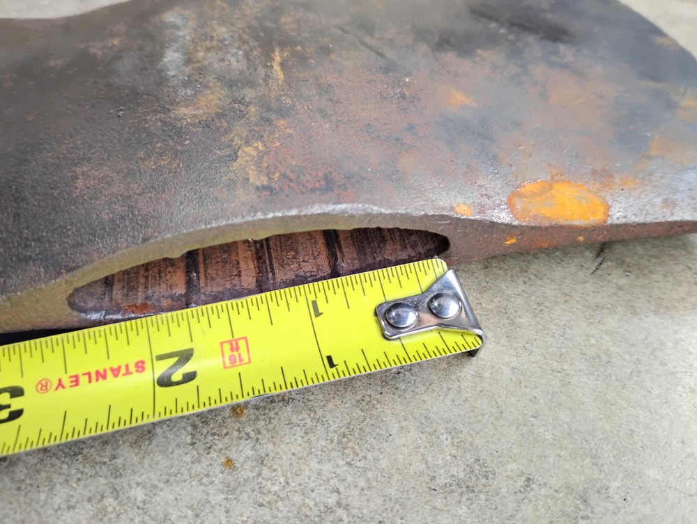 Vintage Unmarked Double Bit Axe Head 2.98Lbs. Small Ribbed Eye