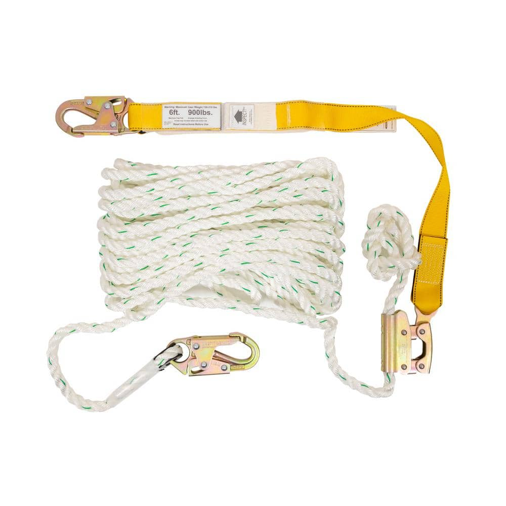 Complete Fall Protection Roofing Safety System Compliance Kit Harness Reusable