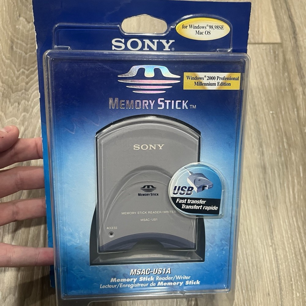 NEW Sony USB Interface Card Reader for Memory Stick - PC/Mac (MSAC-US1)