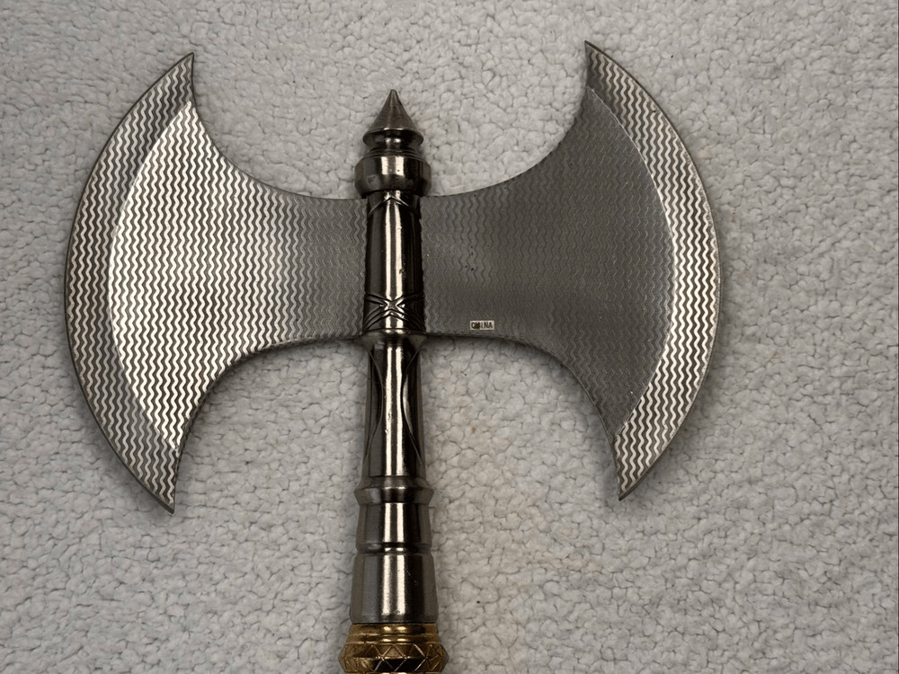 Double Blade Medieval Fantasy Fighting Axe