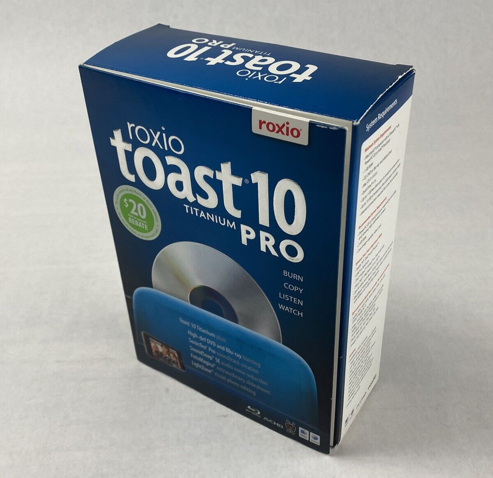 Open Box Roxio Toast 10 Titanium Pro For Mac
