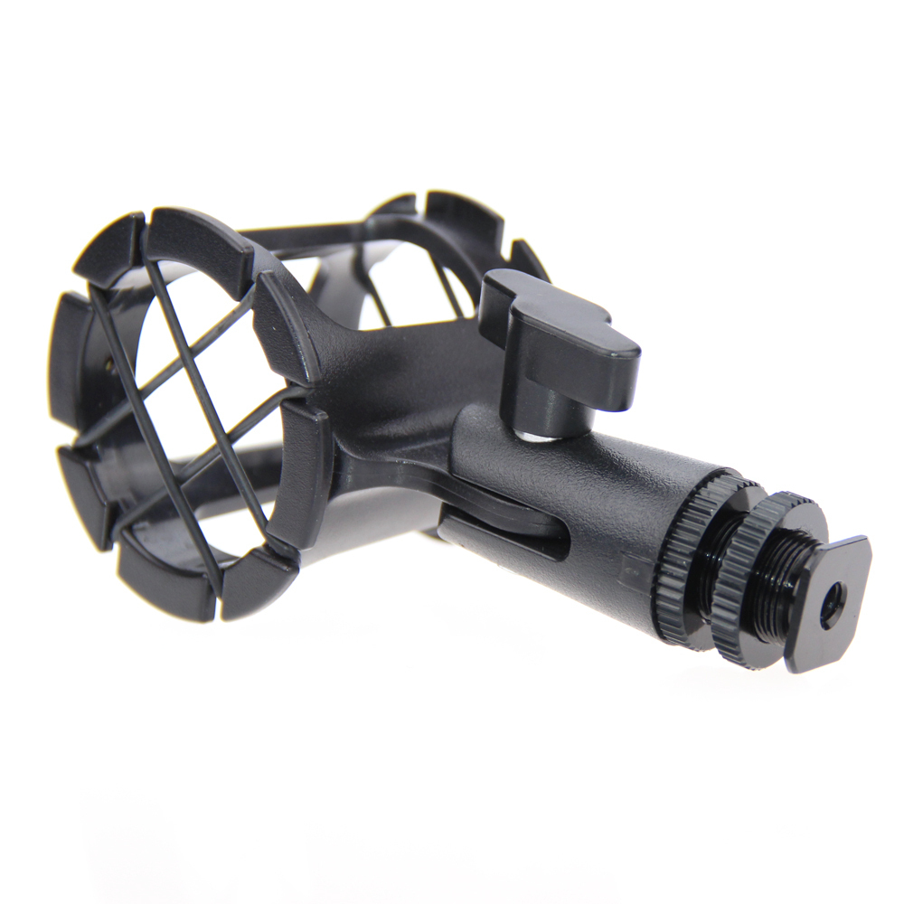 CAMVATE Microphone Shock Mount Holder Stand Mic with Hot Cold Shoe