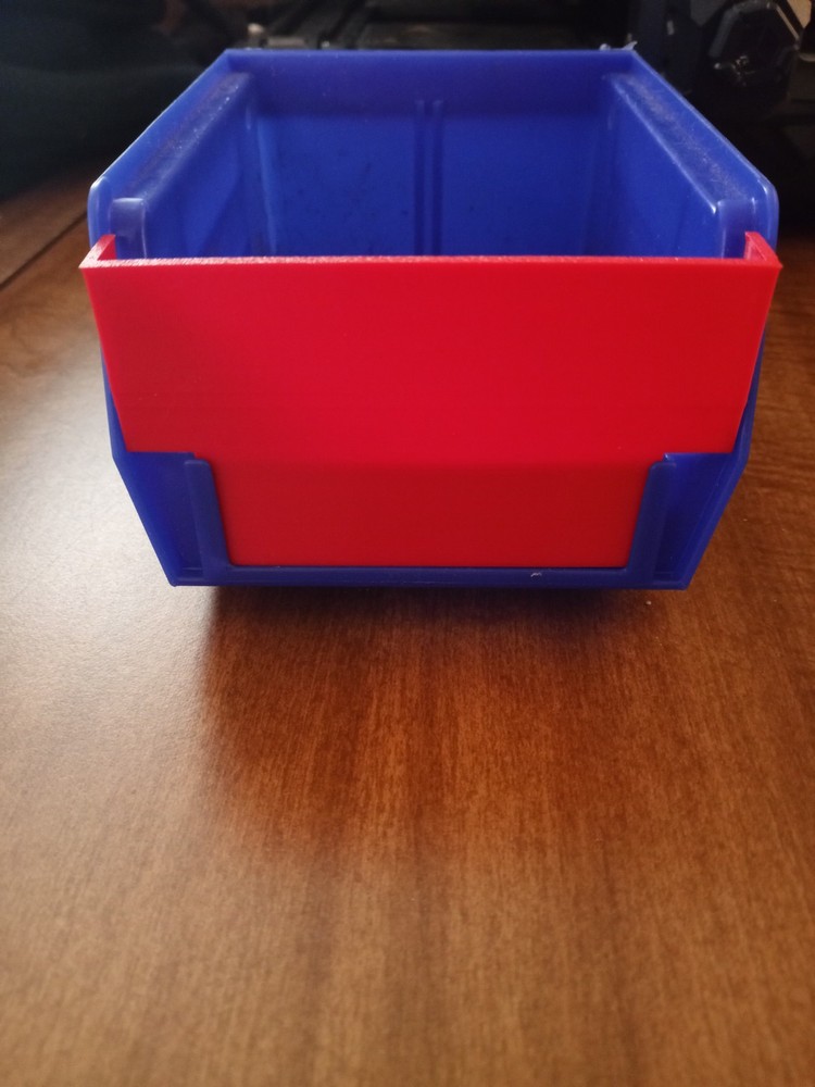 Reloading Bin Front Extender for Reloading Press, 3D Printed (RED)
