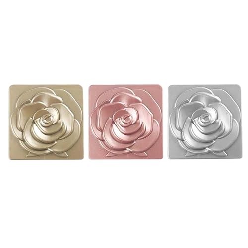 Rose Pocket Mirror,3PCS Fold Makeup Mirror,Square Makeup Mirror,Double-Sided