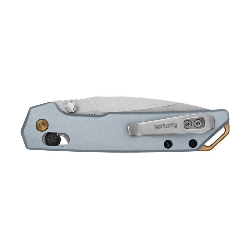Kershaw 2051 Iridium EDC Mini 3" Folding Spear Point Plain Stonewashed D2 Steel