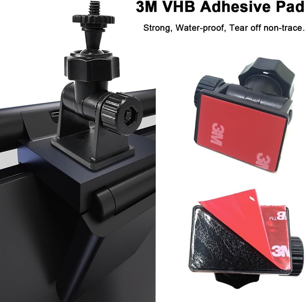 Versatile Web Camera Mount with Strong Adhesive - Fits Logitech & Obsbot Models