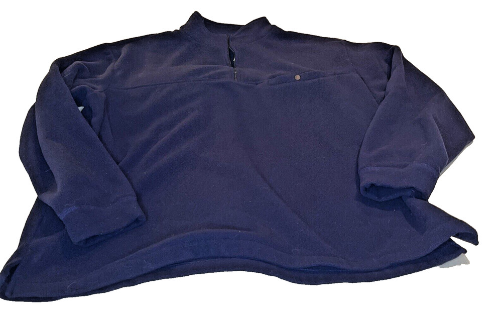 Ll Bean Men’s Fleece XL 1/4 Zip Pullover Navy
