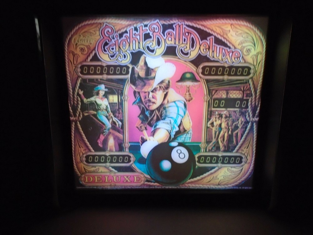 Bally Eight Ball Deluxe Pinball Head LED Display light box