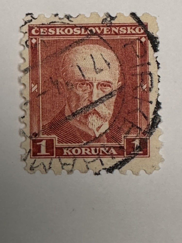 Vintage stamp ceskoslovensko Koruna B77