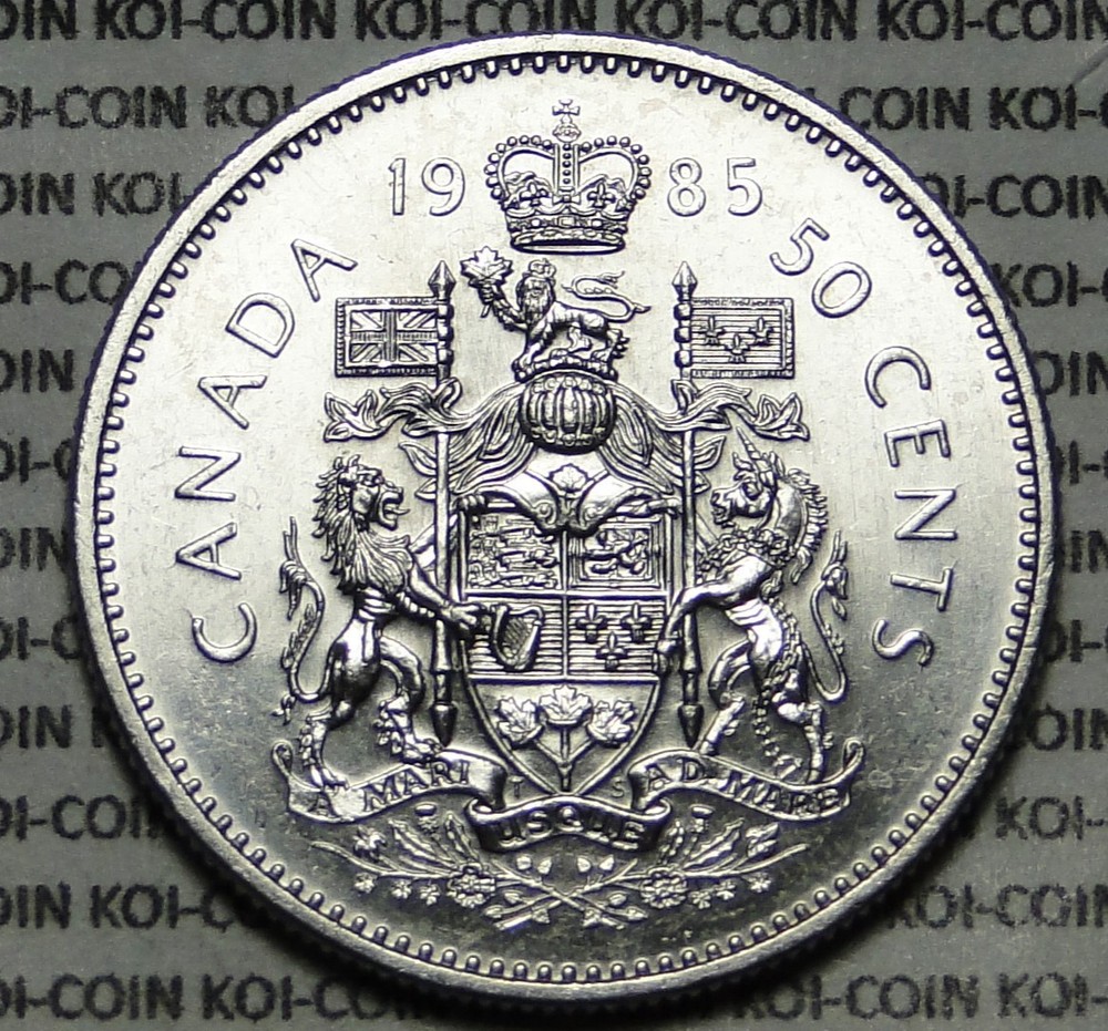 Canada 1985 50c half dollar coin lightly circulated