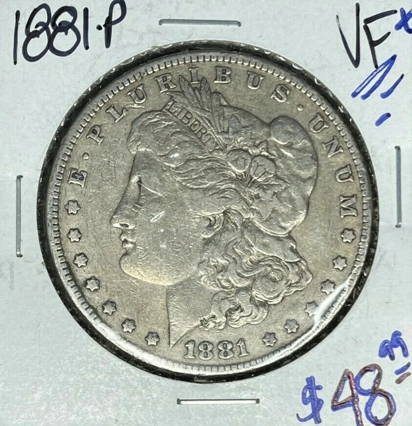 1881-P MORGAN SILVER DOLLAR ~ VF+ ~NICE COIN~