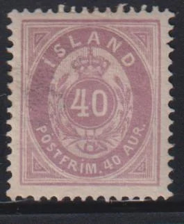 Iceland #18 Hinged XF Cat Value: $70