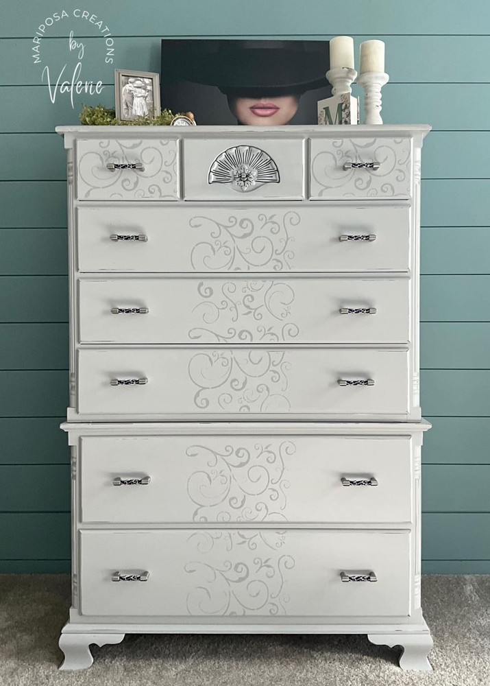 3" Crystal Lace Bar Pull Satin Nickel & Blue