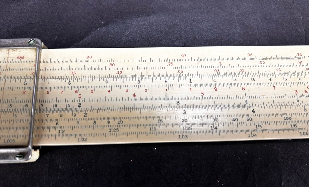 Vintage Post Versalog 1460 Slide Rule with Leather Case