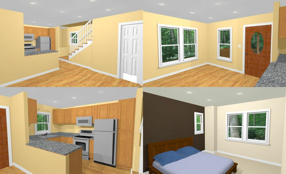 20x16 Tiny House -- PDF Floor Plan -- 547 sq ft -- Model 1