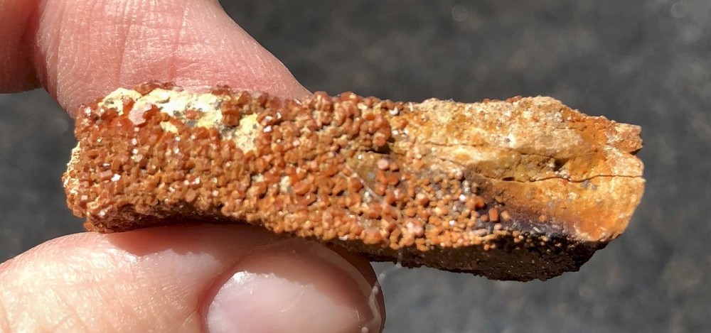 Moroccan Vanadinite on Matrix Crystal Specimen - Root Chakra! Focus! C6