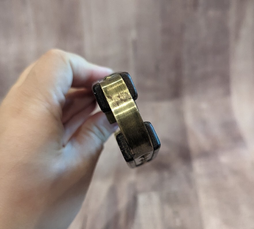 Vintage Brass And Wood Nutcracker