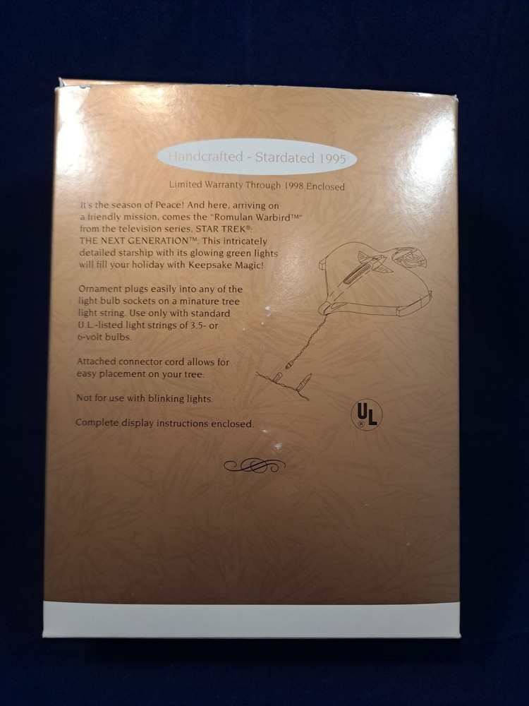 Star Trek /Romulan Warbird-Hallmark Keepsake Ornament/1995