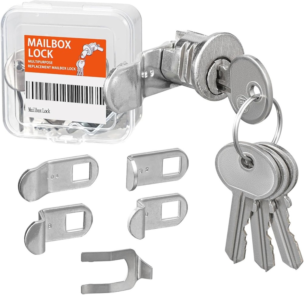 Mailbox Lock with 4 Keys - Multipurpose Box Locks Compatible with Almost All ...