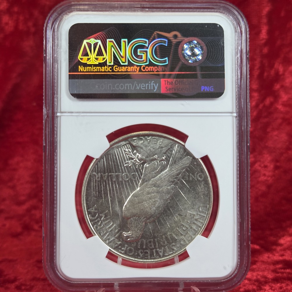 1923-D Peace Silver Dollar $1 NGC AU58