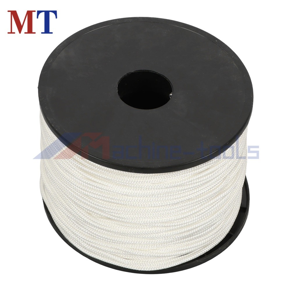 1/8" × 500' White Solid Braid Nylon Rope on a Sturdy Spool Braid Rope Industrial