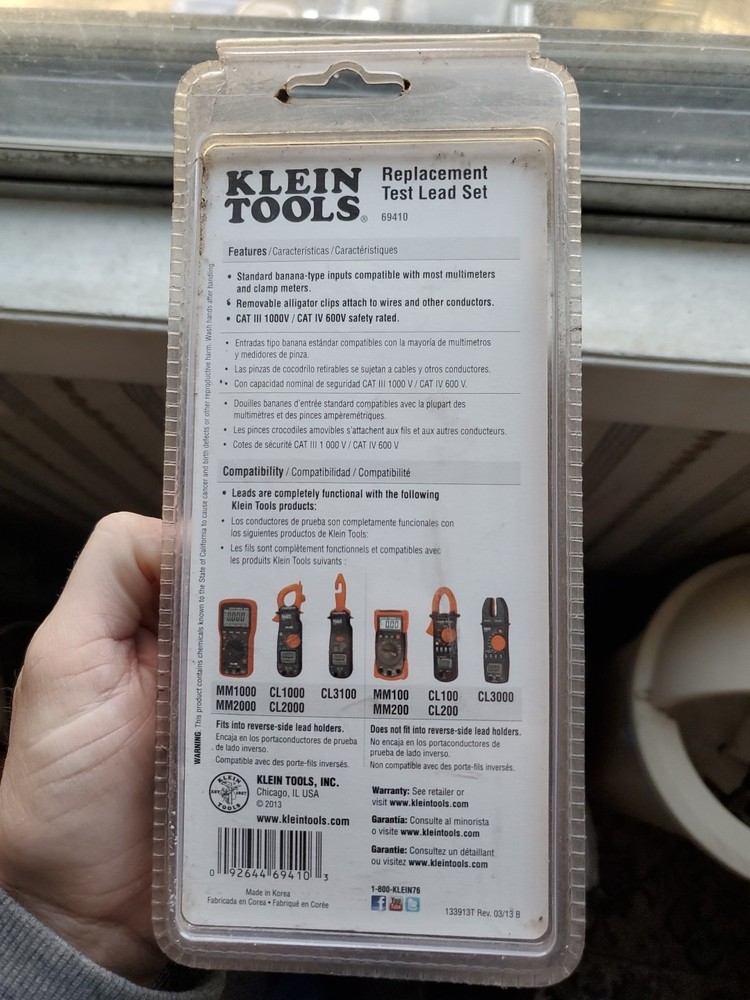Klein Tools 69410 Replacement Test Lead Set