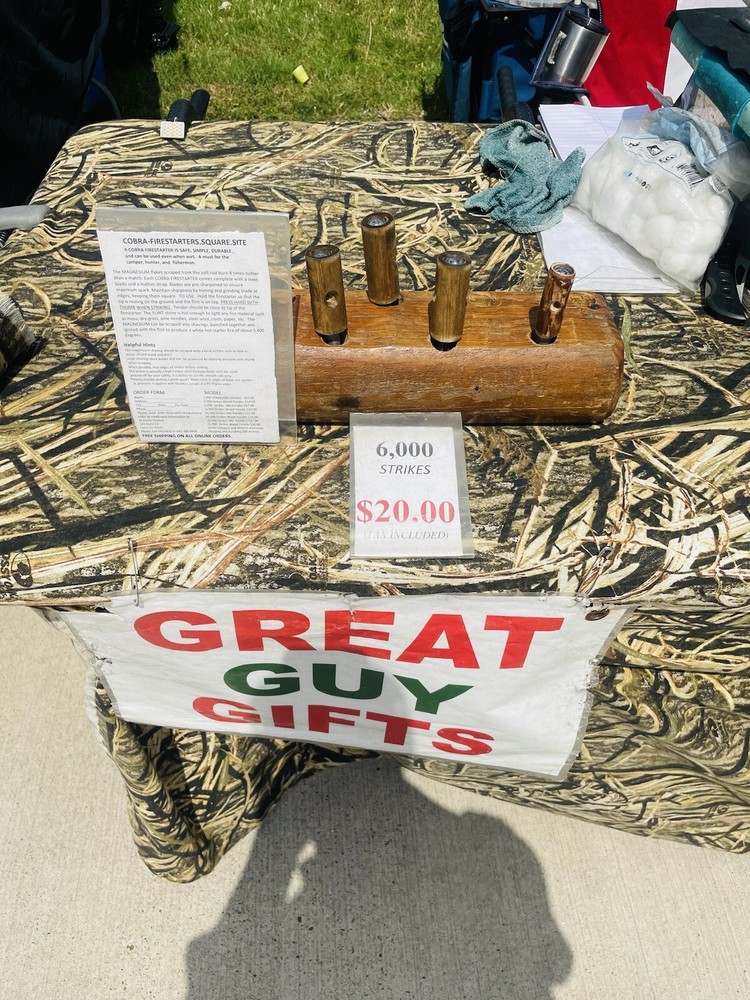 Handcrafted Wood handle Flint and Magnesium Firestarter