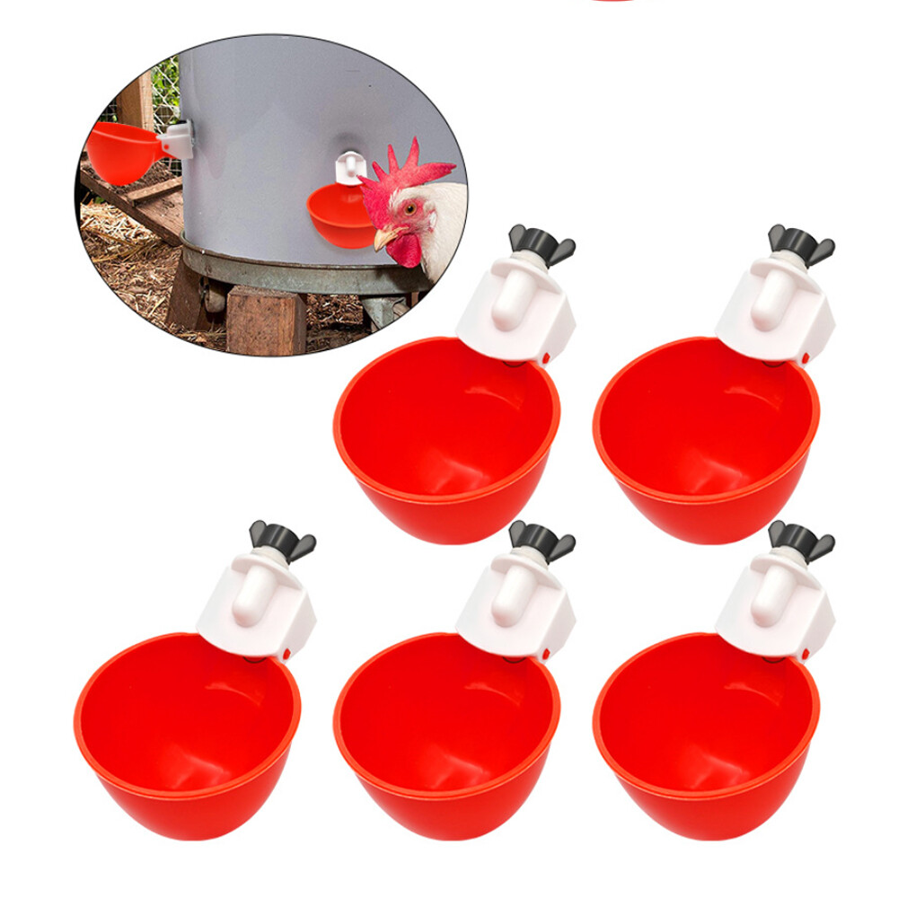 8 PCS Automatic Waterer Poultry Chicken Water Cup Feeder Drinker Drinking Bowl