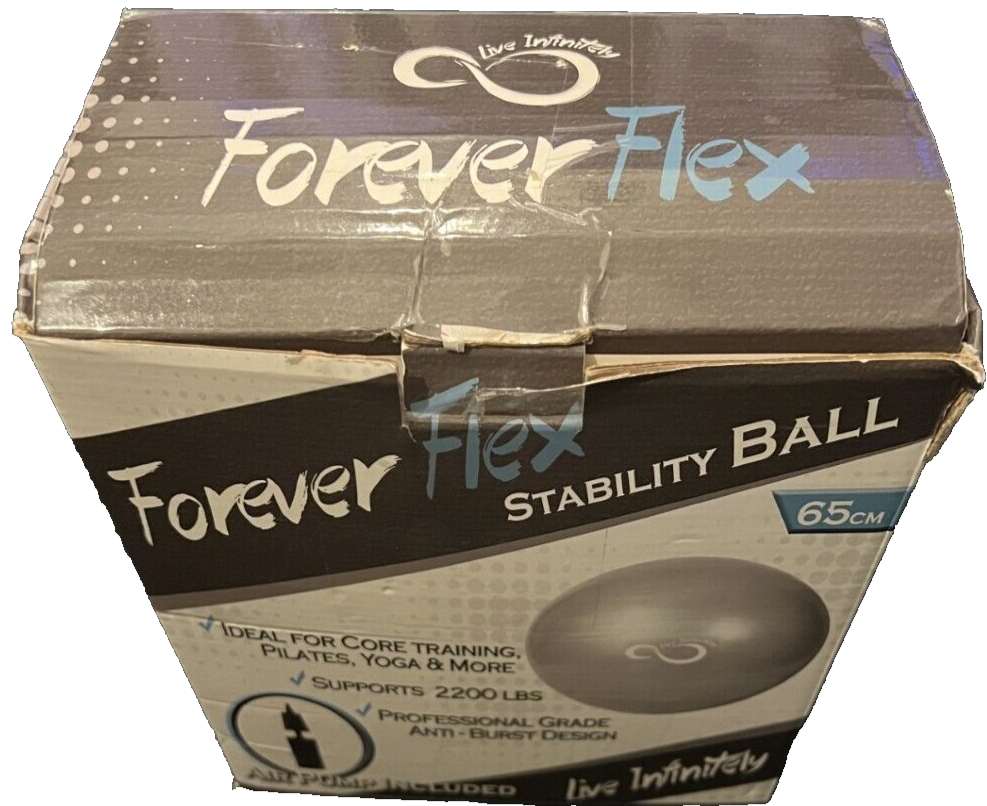 Exercise Ball 65cm Forever Flex Professional Grade Balance & Stability Ball