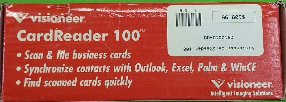 Visioneer Card Reader 100 Scanner - Business Card Reader