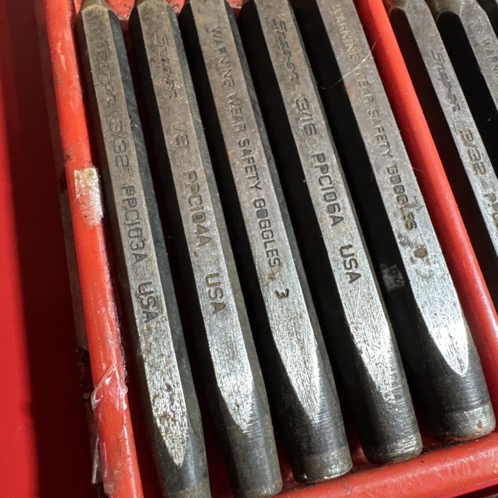 Snap-on 15 Pc Punch & Chisel Set – Automotive & Motorcycle Tools – USA Made